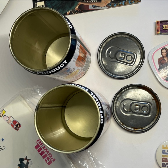 Vintage 90s Spice Girls Lot Gift-wrap Postcard Lollipop Tins Hat Mirror Pin Y2k - Picture 12 of 16